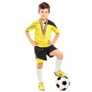 12 sets of football medals for all ages, prizes for participating in the team party favors (metal, gold) Juvale