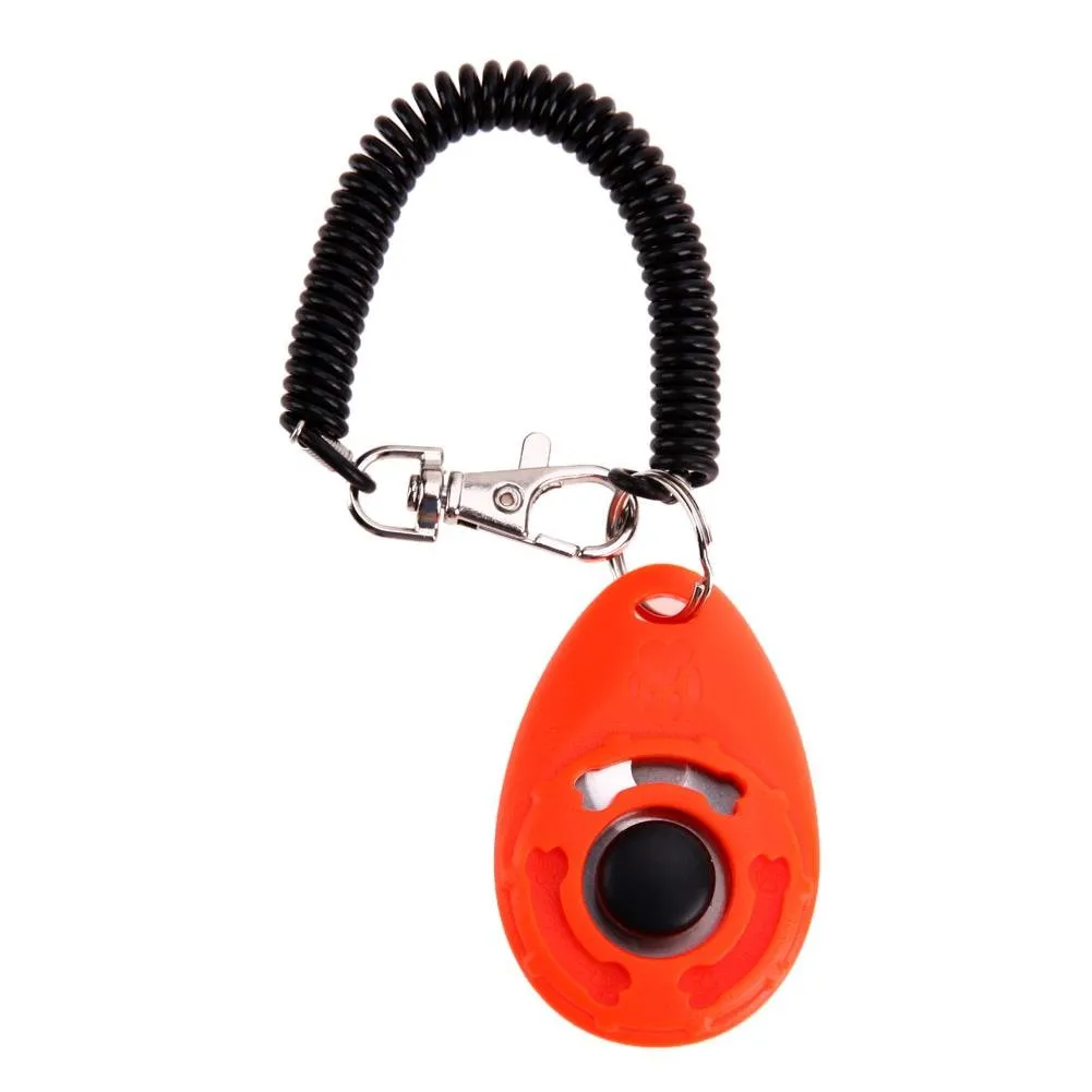 1pc Pet Trainer Pet Dog Training Dog Clicker Adjustable Sound Key Chain