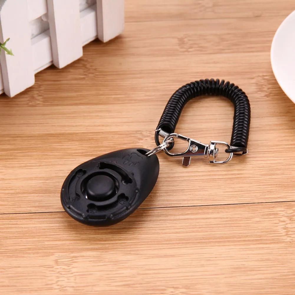 1pc Pet Trainer Pet Dog Training Dog Clicker Adjustable Sound Key Chain