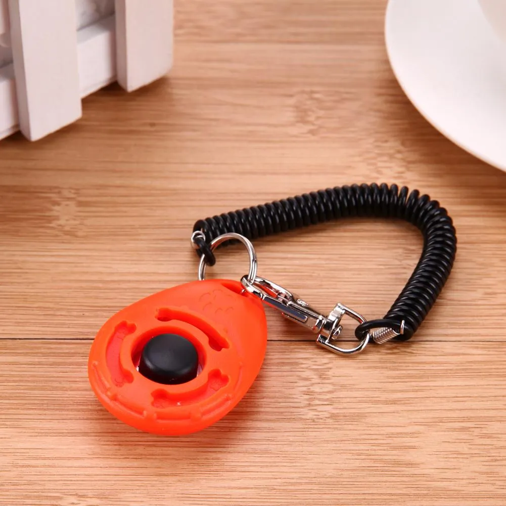 1pc Pet Trainer Pet Dog Training Dog Clicker Adjustable Sound Key Chain