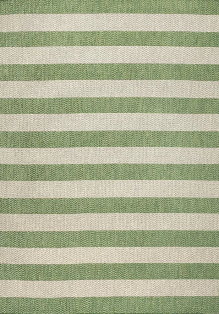 Amos Two-tone Wide Stripe Indoor/outdoor Area Rug