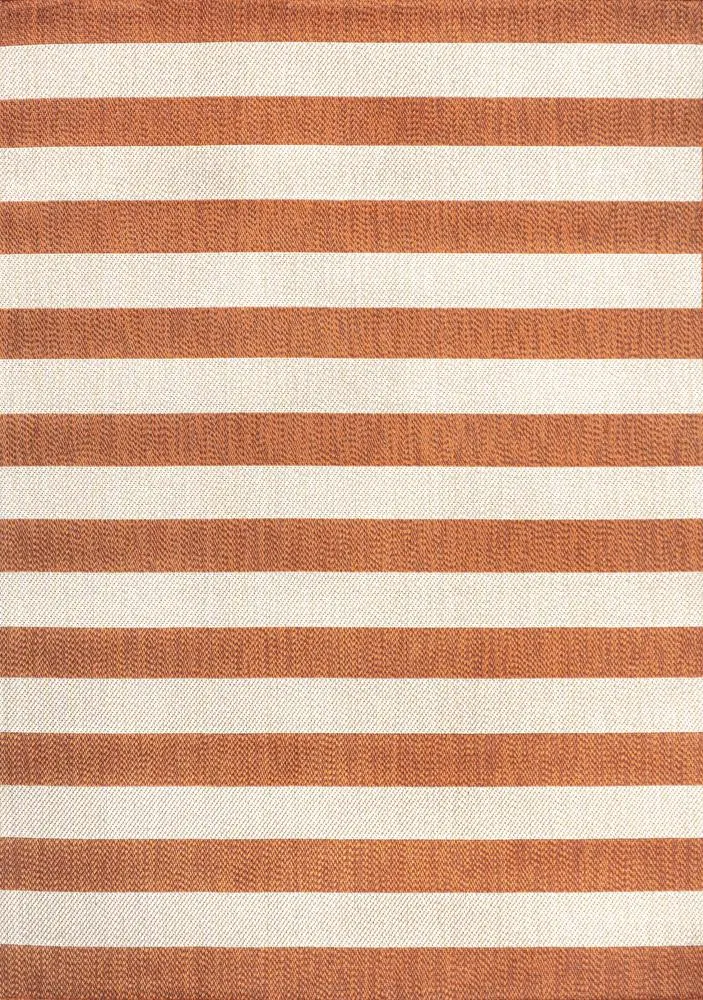 Amos Two-tone Wide Stripe Indoor/outdoor Area Rug