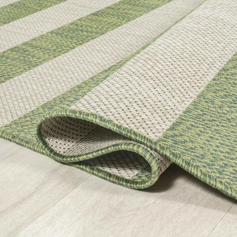 Amos Two-tone Wide Stripe Indoor/outdoor Area Rug