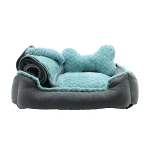 Ancol 60 x 50cm Blue Dog Bed Set