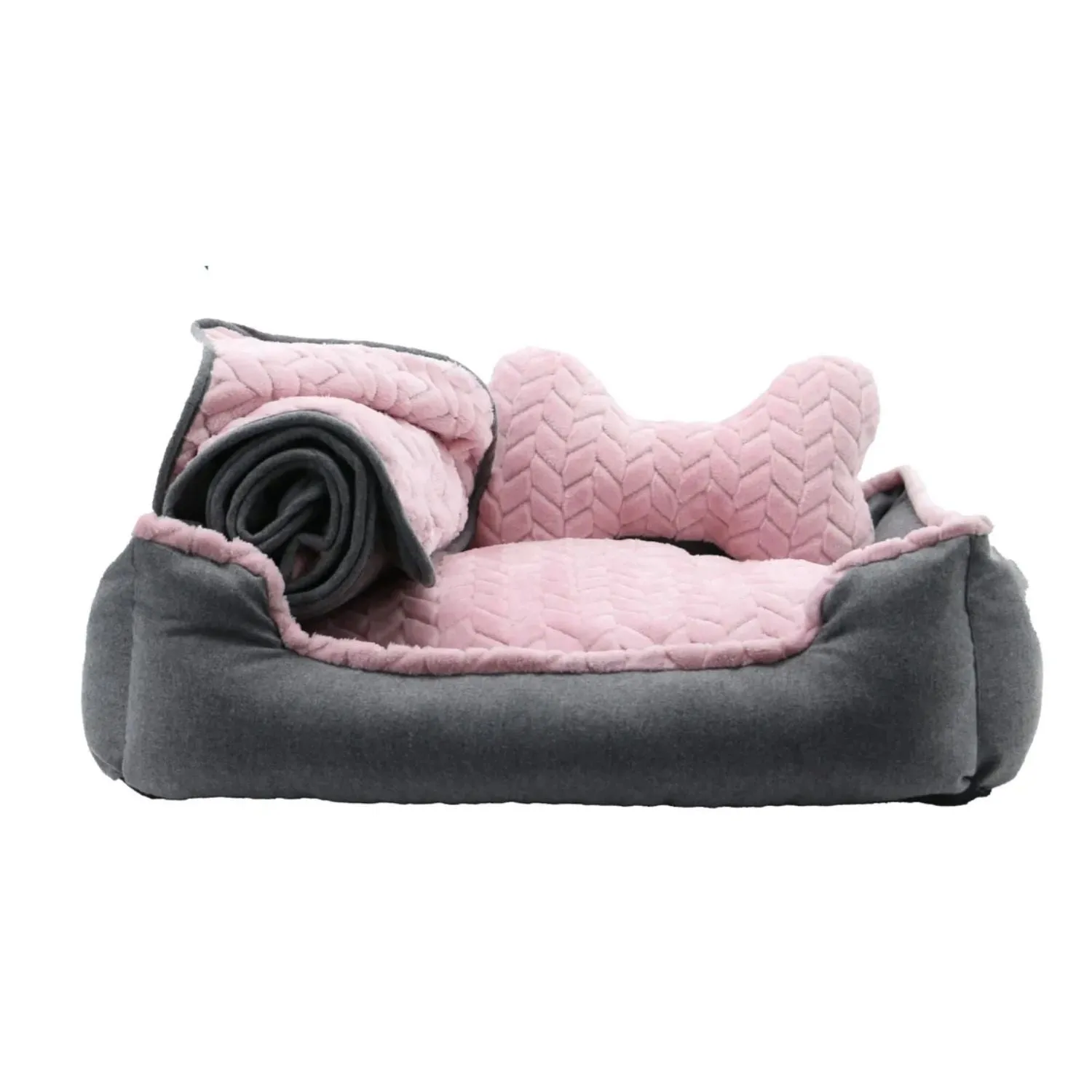 Ancol 60 x 50cm Pink Dog Bed Set