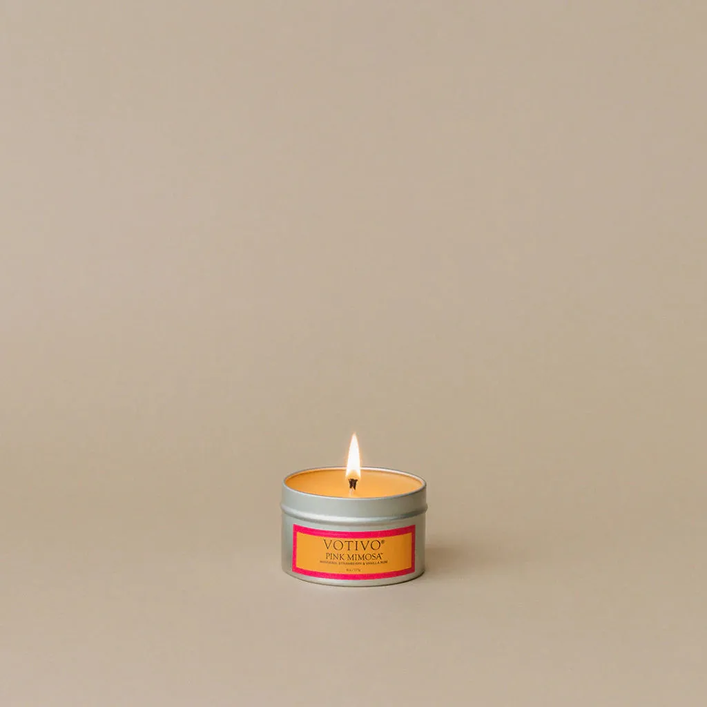 Aromatic Travel Tin Candle - Pink Mimosa