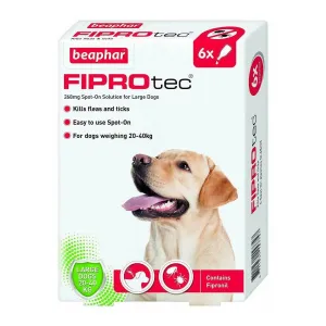 Beaphar Fiprotec Spot On Flea Treatment For Large Dogs (Pack of 6)