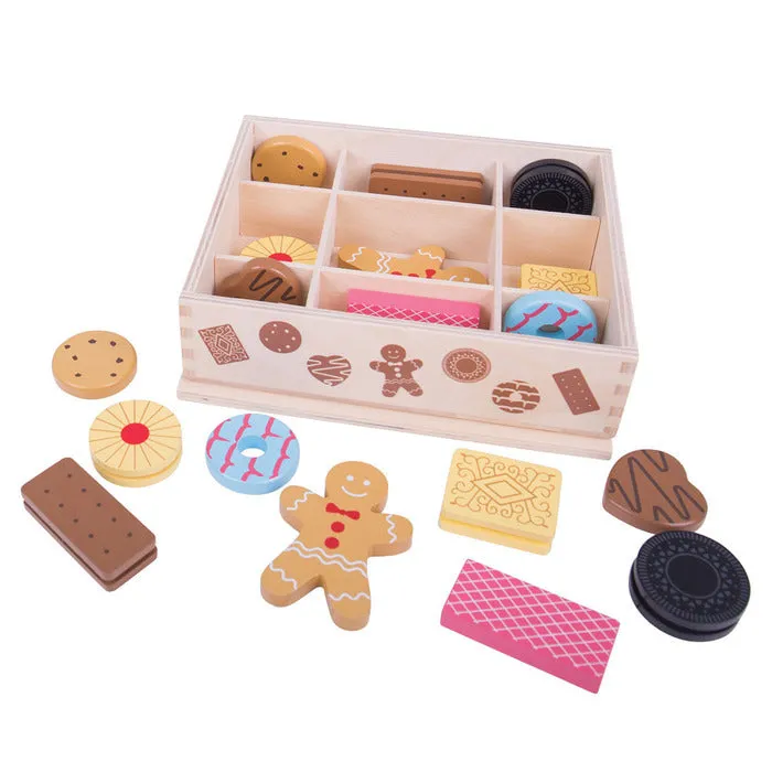 BigJigs Wooden Play Food Biscuit Box