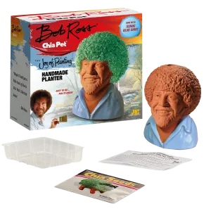 BOB ROSS CHIA PET (BLUE SHIRT)