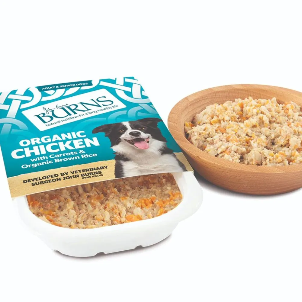 Burns 150g Organic Chicken with Carrots & Brown Rice for Adult & Senior Dogs