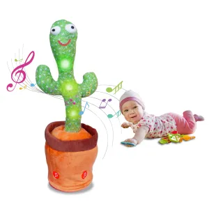 CATBAT Dancing Cactus Mimicking Toy, Talking Repeat Singing Cactus Toy 120 English Songs for Baby Musical Toy 15S Record Your Sound Sing Dancing Recording