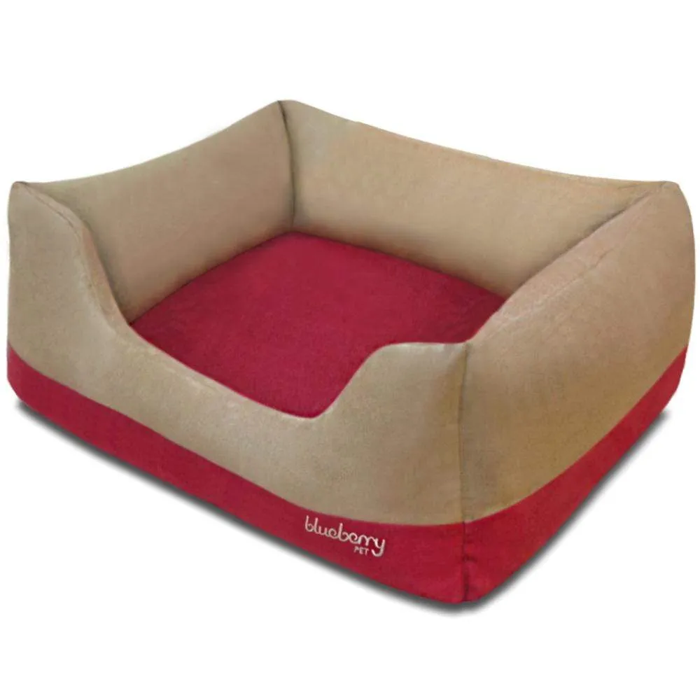 Color-Block Premium Microsuede Dog Bed Cover