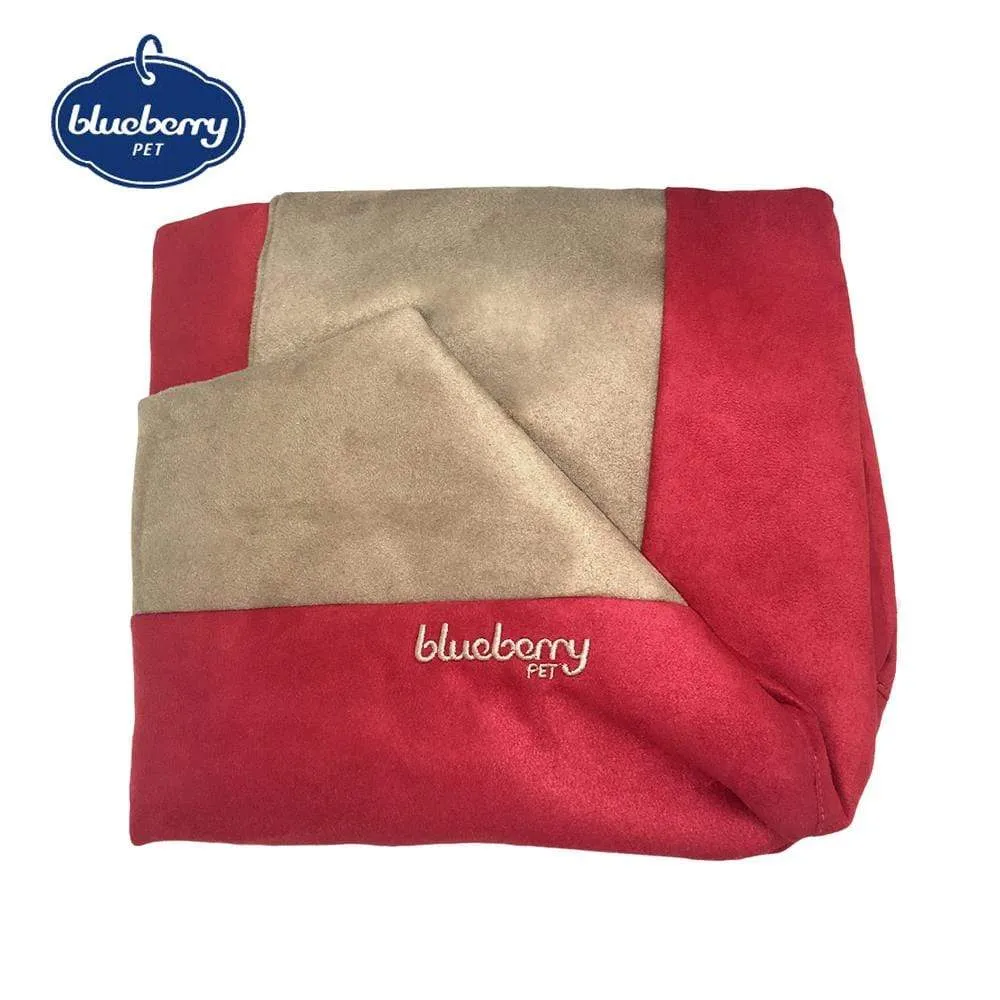 Color-Block Premium Microsuede Dog Bed Cover