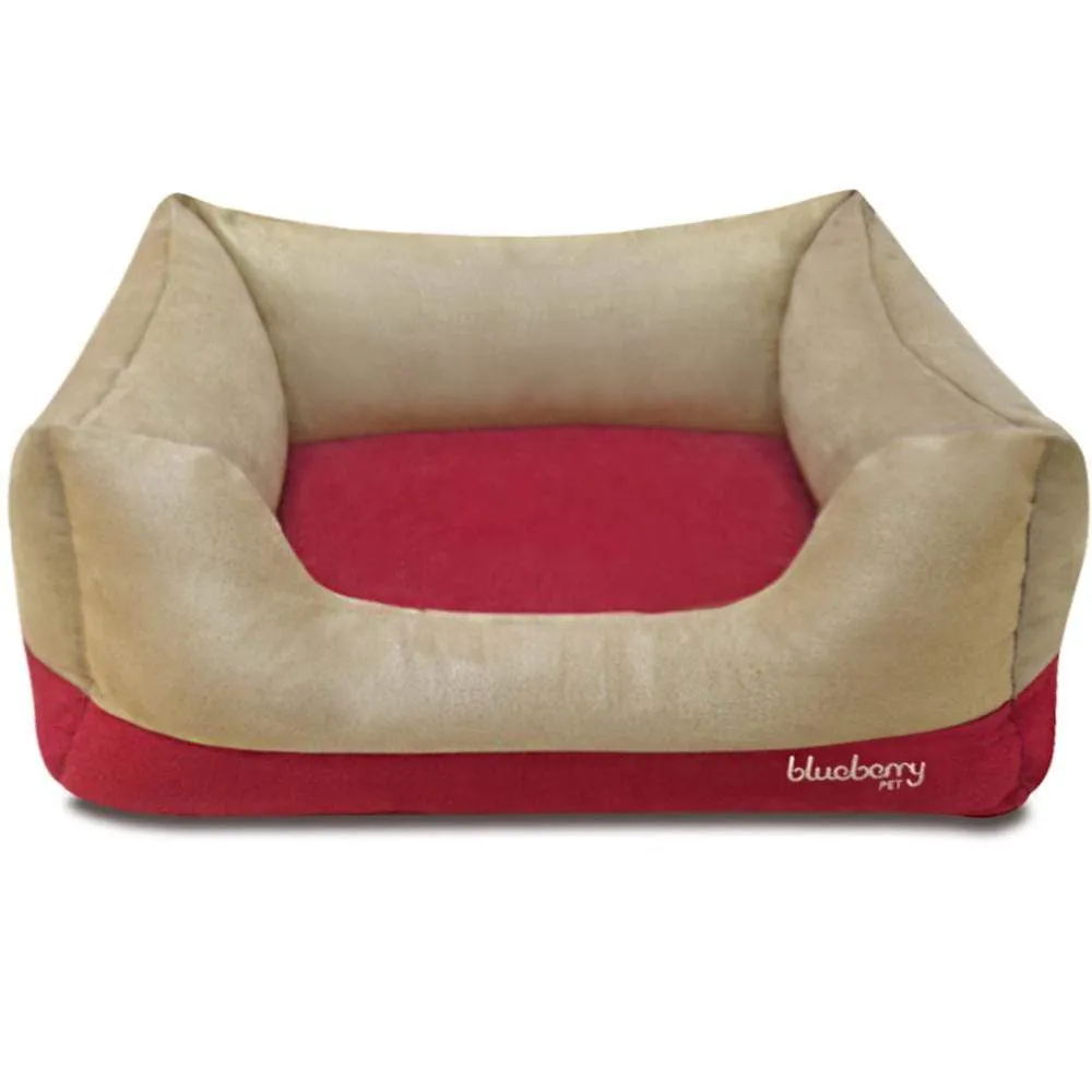 Color-Block Premium Microsuede Dog Bed Cover