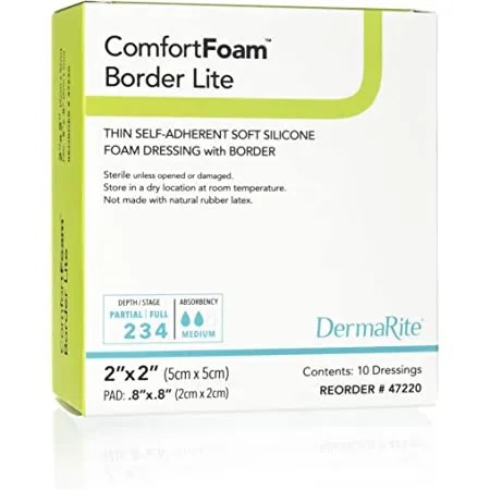 ComfortFoam Silicone Foam Border Lite Dressings