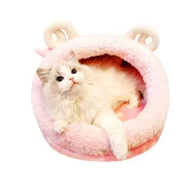 Cozy Retreat Cat Bed: Soft And Warm Indoor Pet House by Dog Hugs Cat