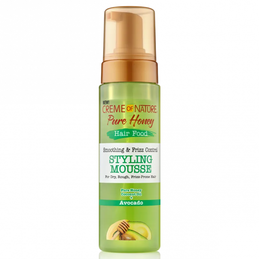 Creme of Nature Pure Honey Hair Food Styling Mousse 7 oz