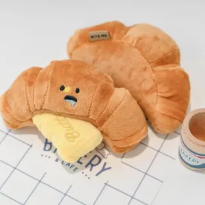 Croissant Plush Dog Toy