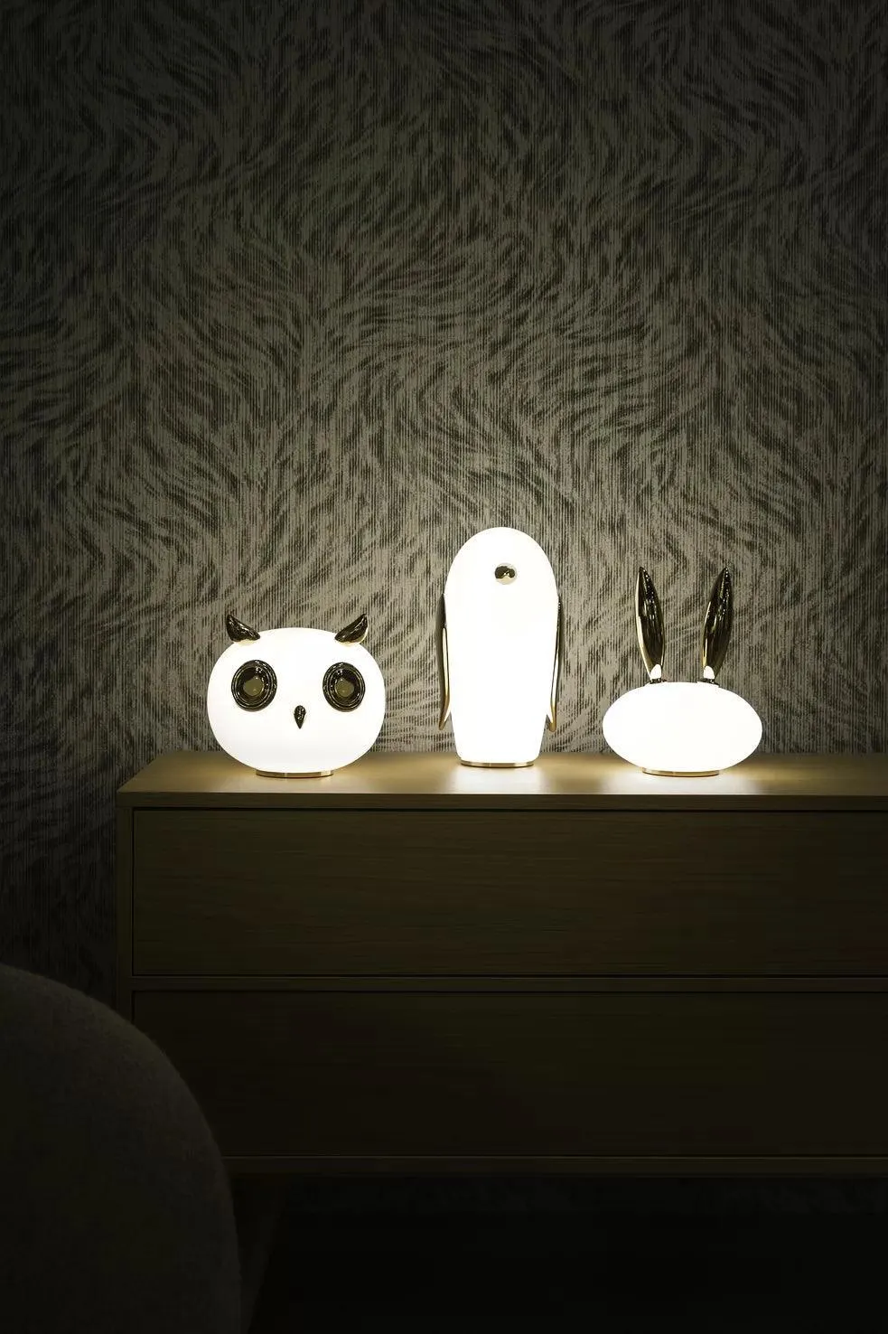 Decorative lamp PET LIGHT UHUH - OWL gold