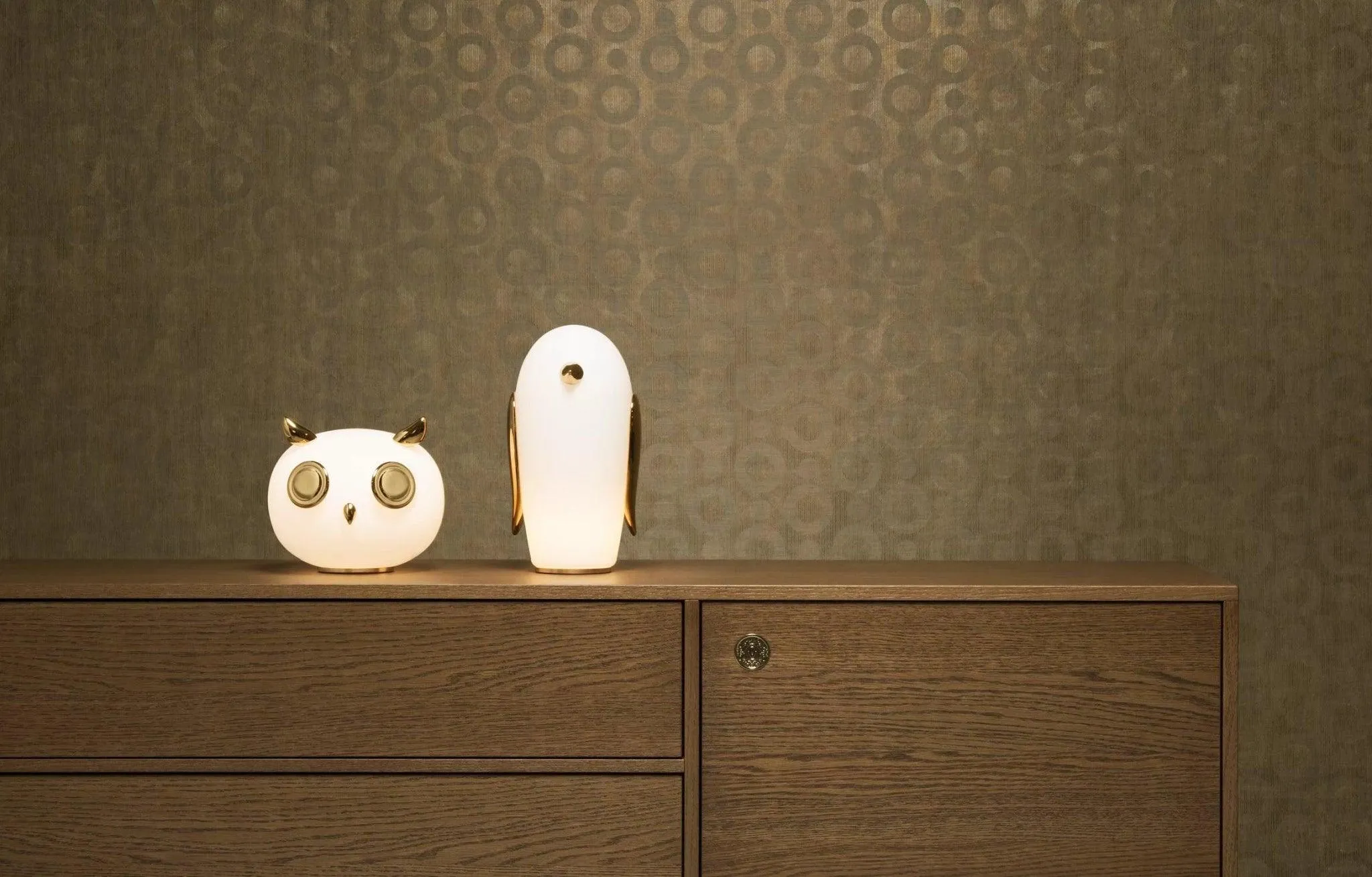 Decorative lamp PET LIGHT UHUH - OWL gold