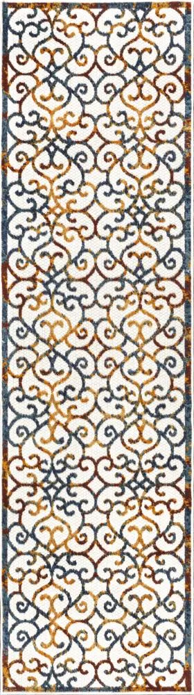 Dhairya Scroll Trellis Indoor/outdoor Area Rug