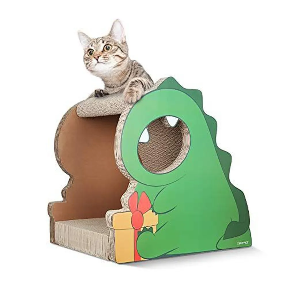 Dinosaur Shape Cat Scratching House Bed Furniture Protector