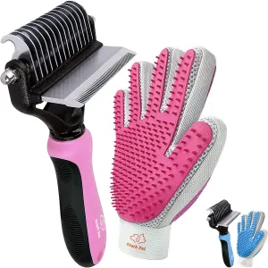 Dog Brush and Cat Brush-With Deshedding Brush