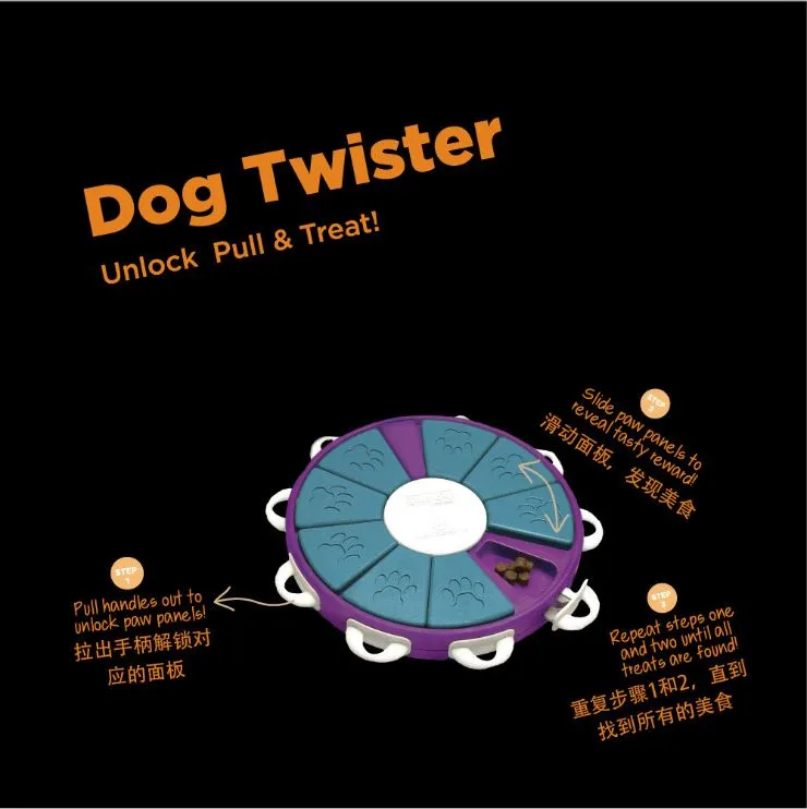 Dog Twister Slow Feeding Interactive Dog Toys