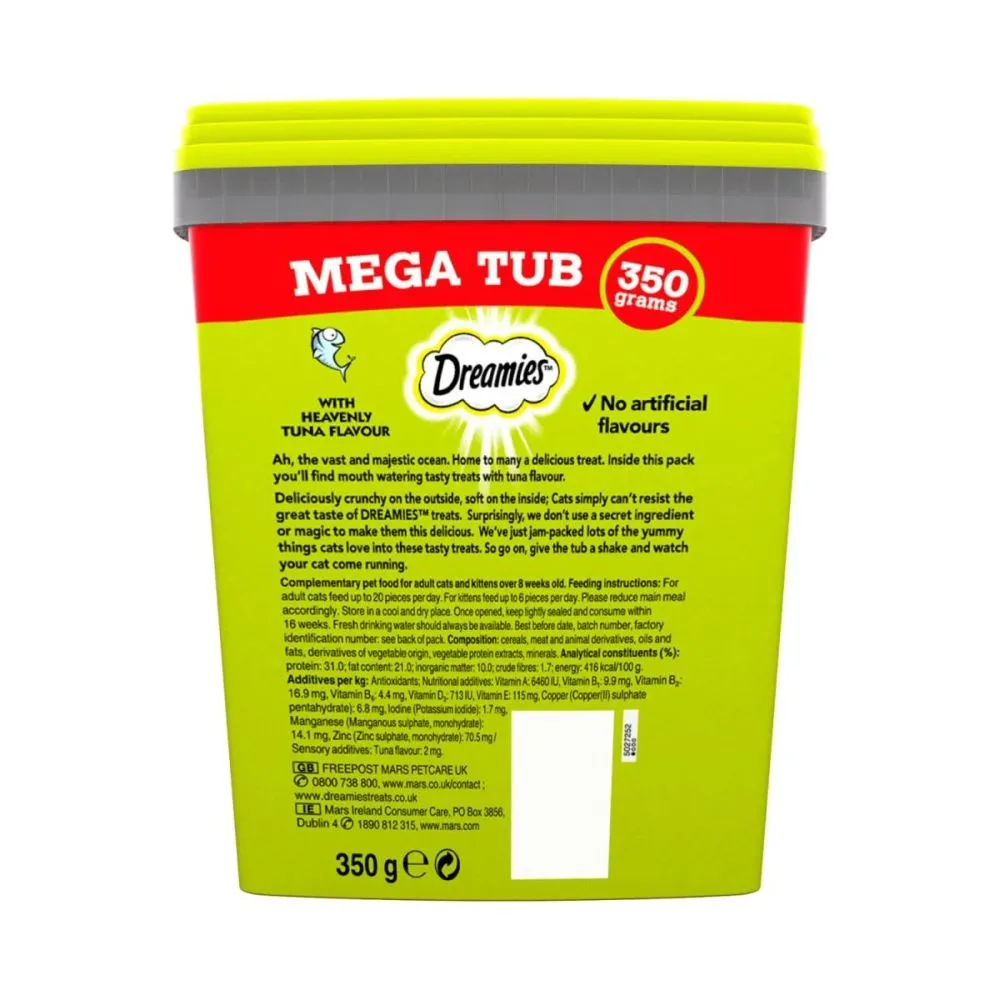 Dreamies 350g Tuna Cat Treat Mega Tub