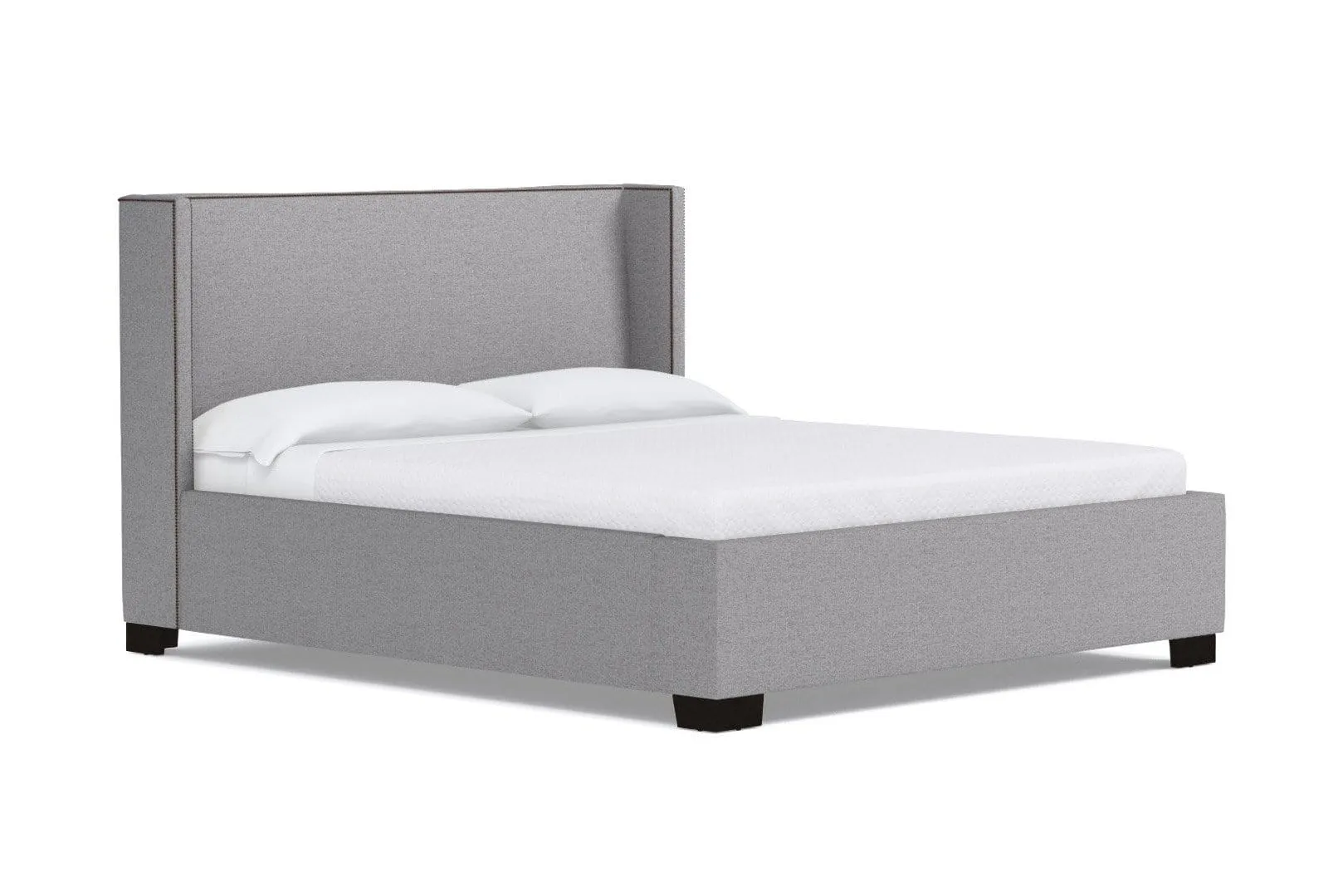 Everett Upholstered Bed :: Leg Finish: Espresso / Size: King