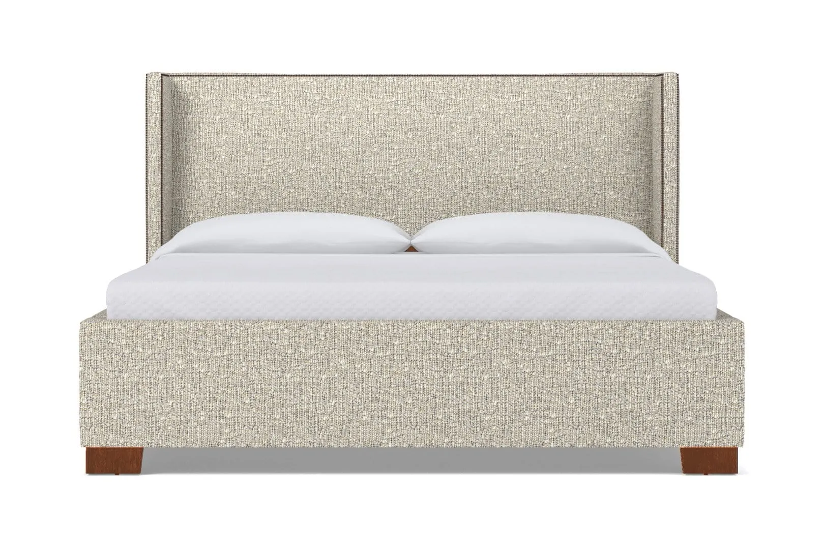 Everett Upholstered Bed :: Leg Finish: Pecan / Size: Full Size