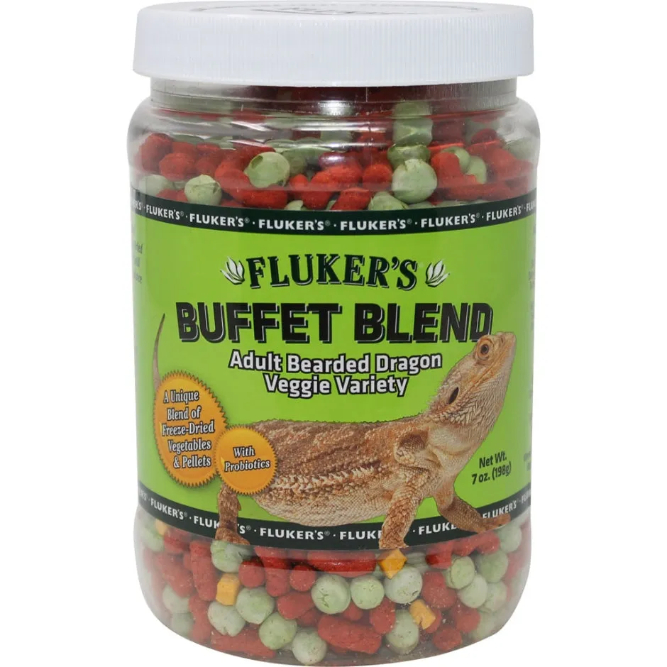 Fluker Adult Bearded Dragon Buffet Blend Veggie Variety 7 oz