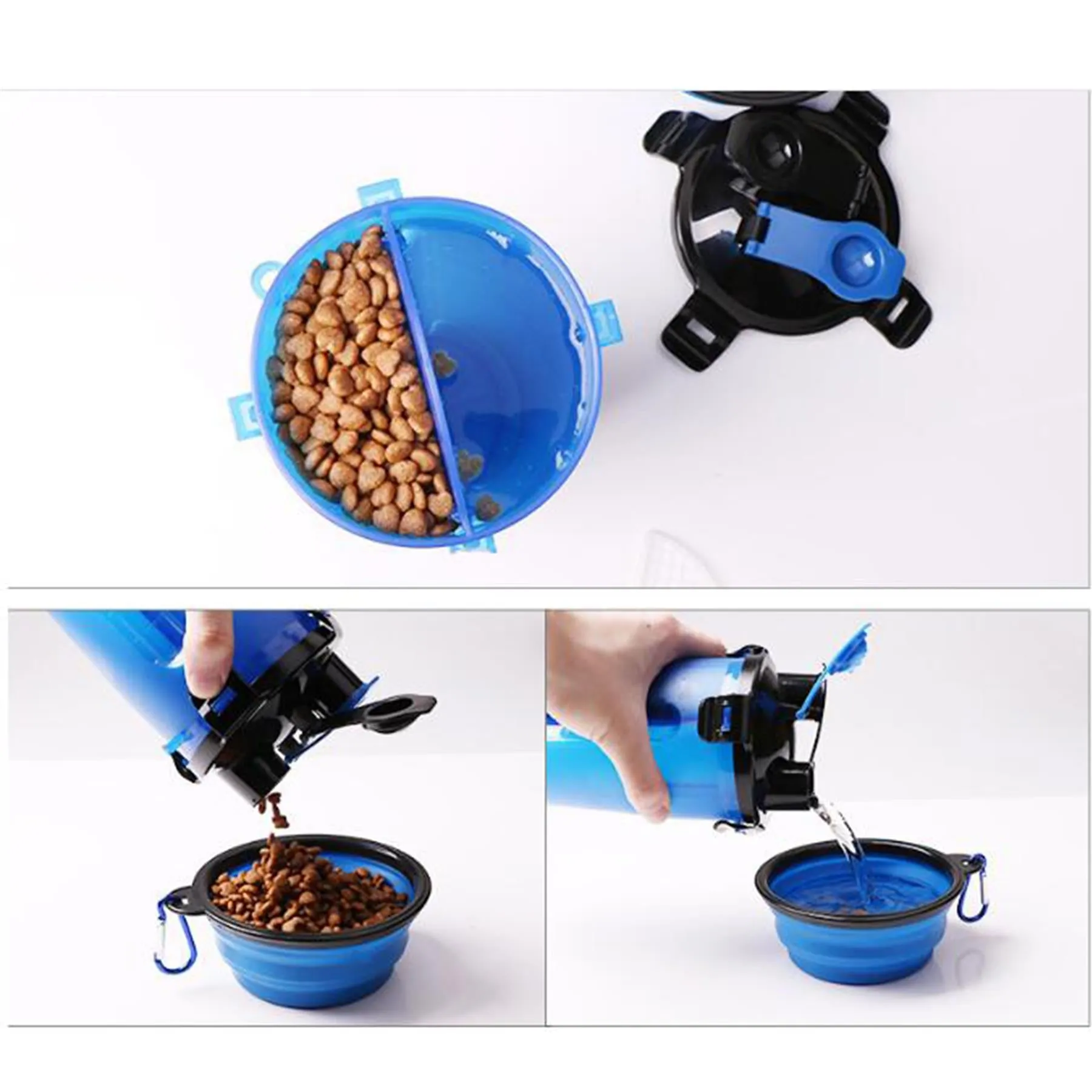 Foldable Bowl and Water Bottle Set for Pets