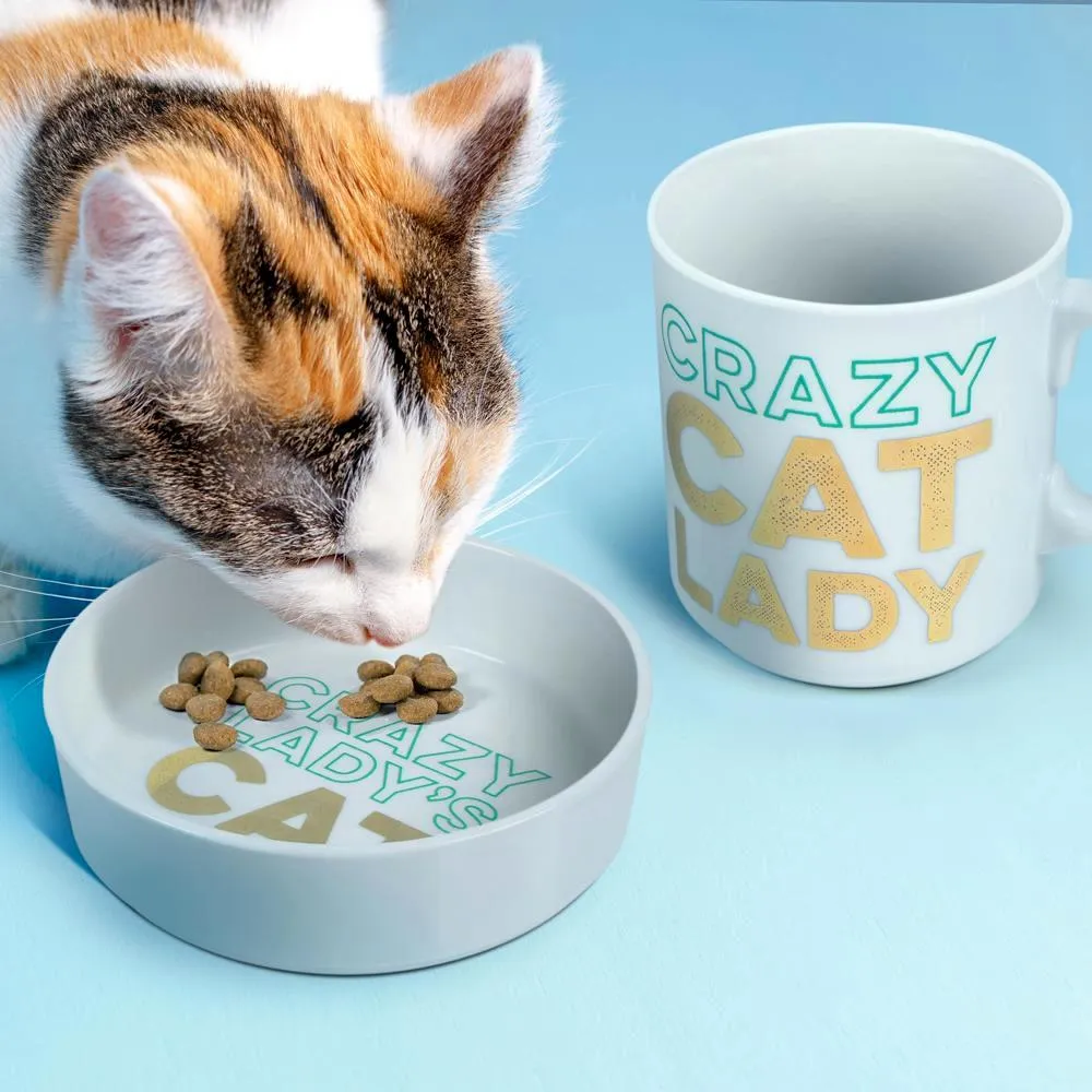 Fred Mug & Cat Bowl Set - Crazy Cat Lady (Ó)