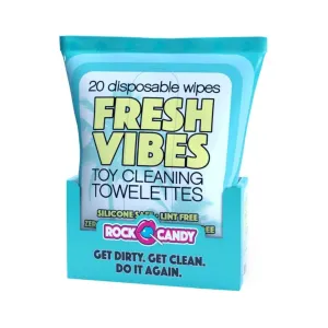 Fresh Vibes Toy-Cleaning Towelettes Travel Pack, by Rock Candy