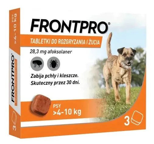 Frontpro Flea And Tick Tablets For Dog (>4-10 Kg) - 3X 28,3Mg