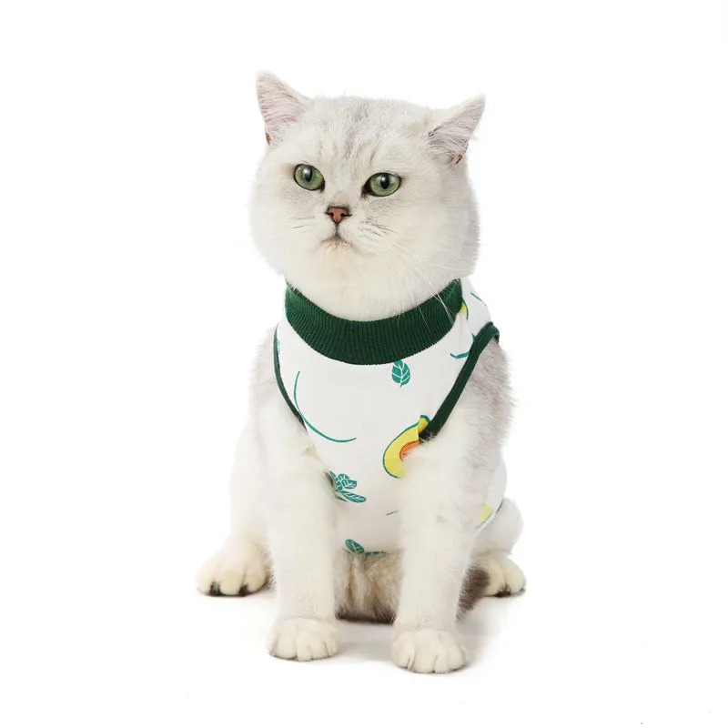 Fruit pattern pet clothing cat sterilization suit cloth