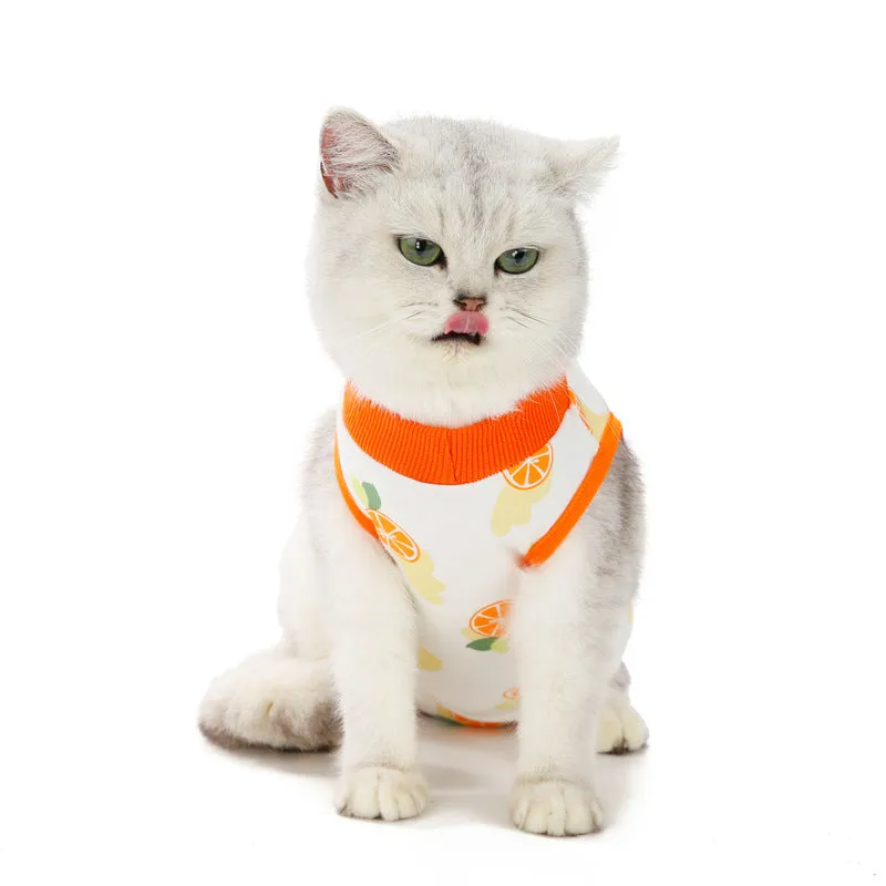 Fruit pattern pet clothing cat sterilization suit cloth