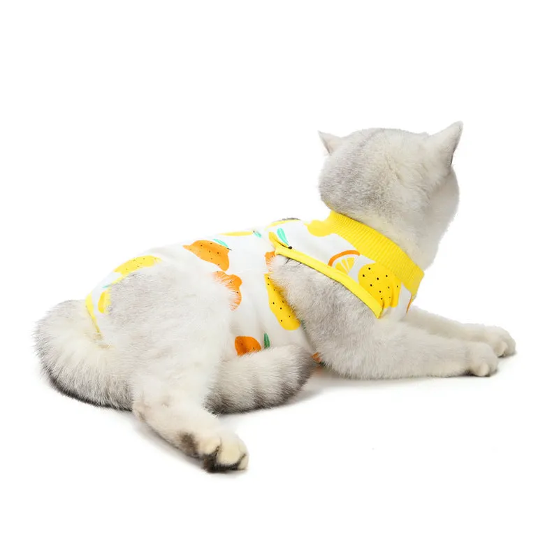 Fruit pattern pet clothing cat sterilization suit cloth