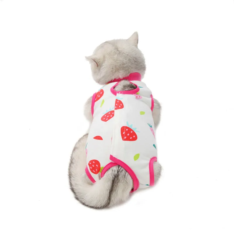 Fruit pattern pet clothing cat sterilization suit cloth