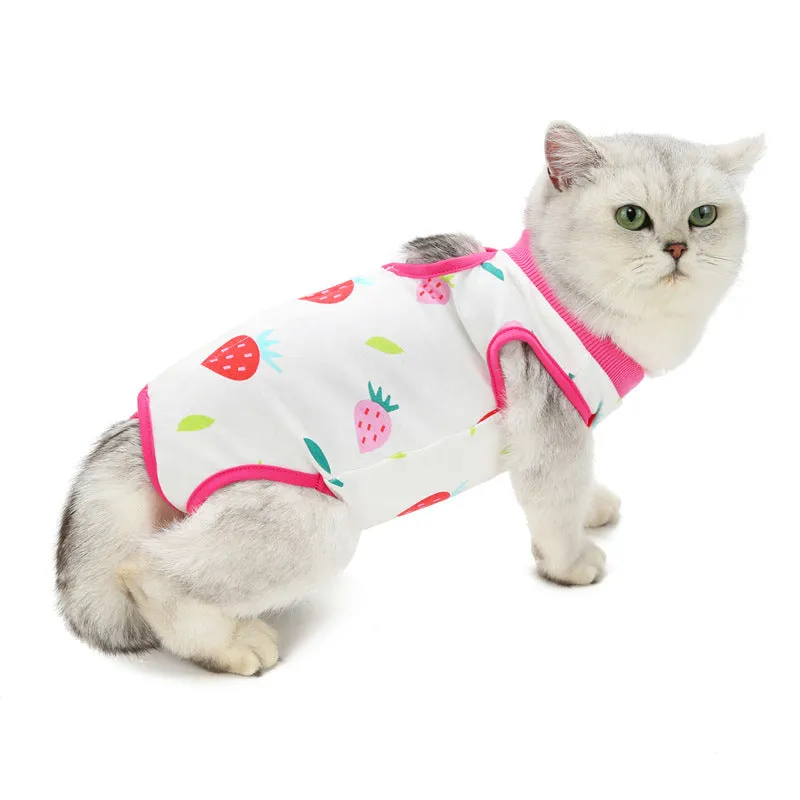 Fruit pattern pet clothing cat sterilization suit cloth