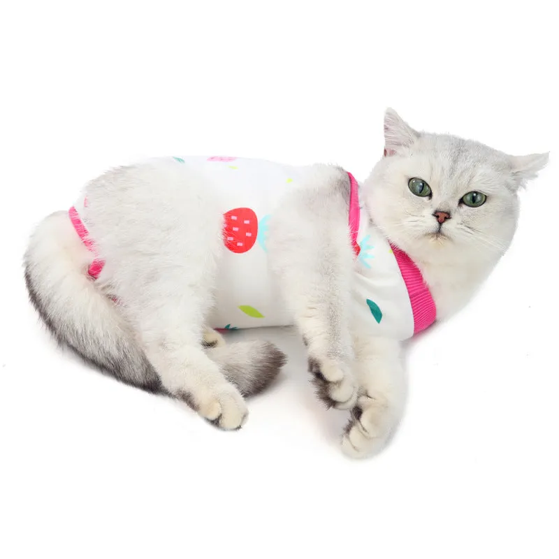 Fruit pattern pet clothing cat sterilization suit cloth