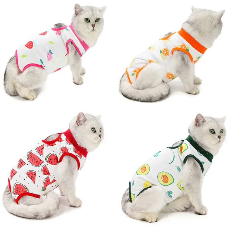 Fruit pattern pet clothing cat sterilization suit cloth