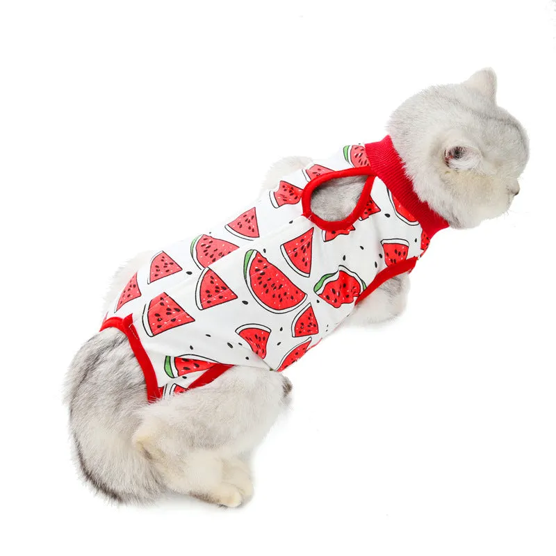 Fruit pattern pet clothing cat sterilization suit cloth