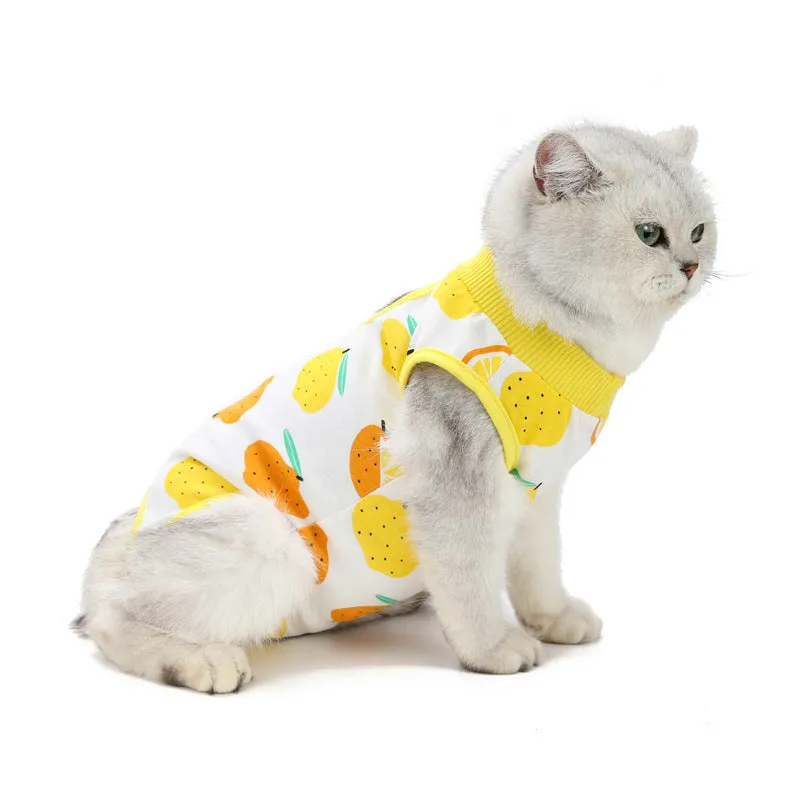 Fruit pattern pet clothing cat sterilization suit cloth