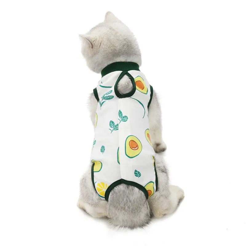 Fruit pattern pet clothing cat sterilization suit cloth