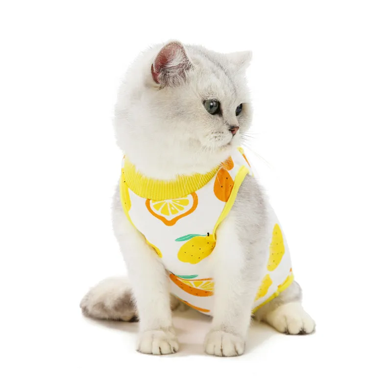 Fruit pattern pet clothing cat sterilization suit cloth