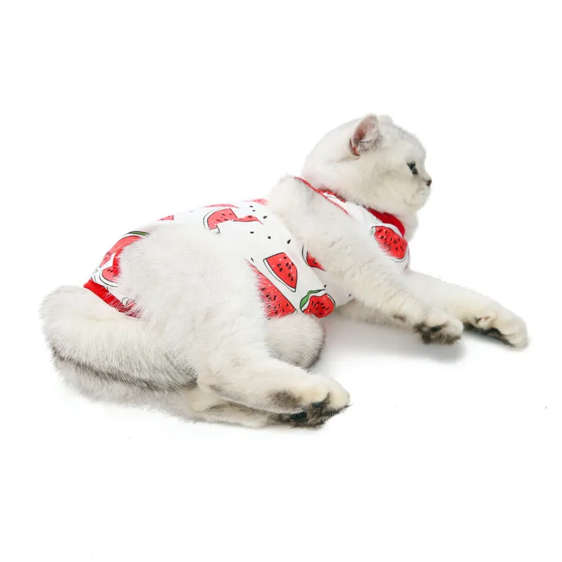 Fruit pattern pet clothing cat sterilization suit cloth