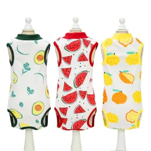 Fruit pattern pet clothing cat sterilization suit cloth