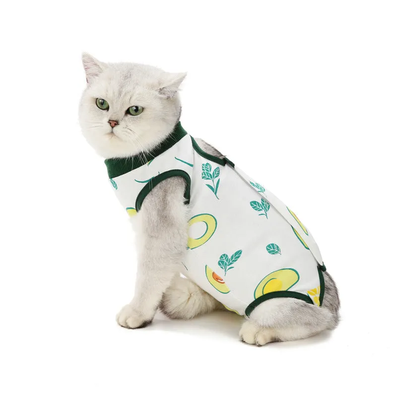 Fruit pattern pet clothing cat sterilization suit cloth